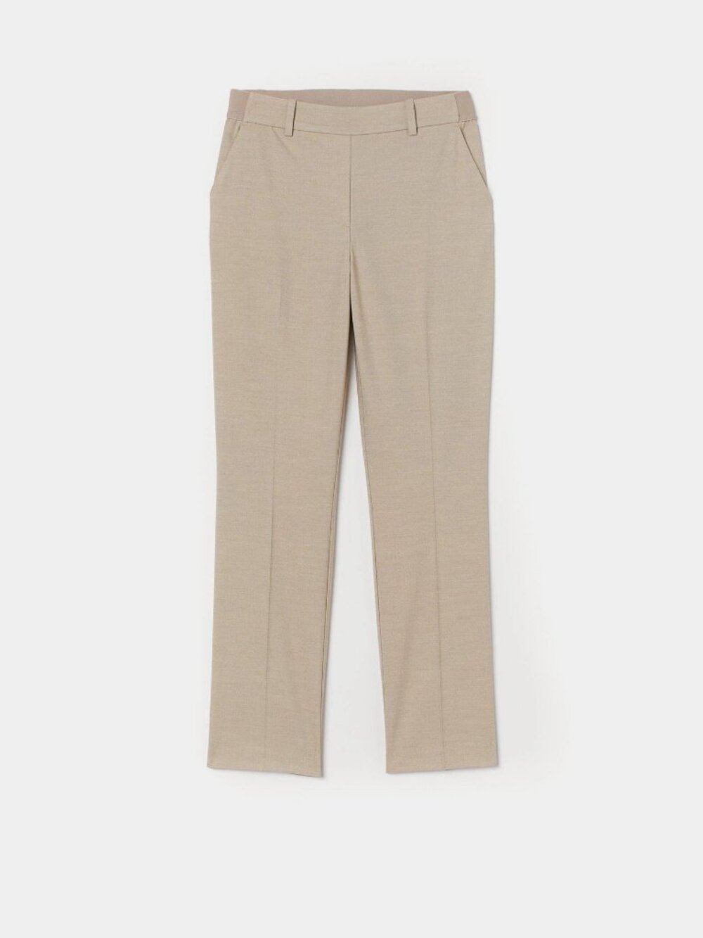 H&M Beige Straight-Leg Dress Trousers US 4 Like New